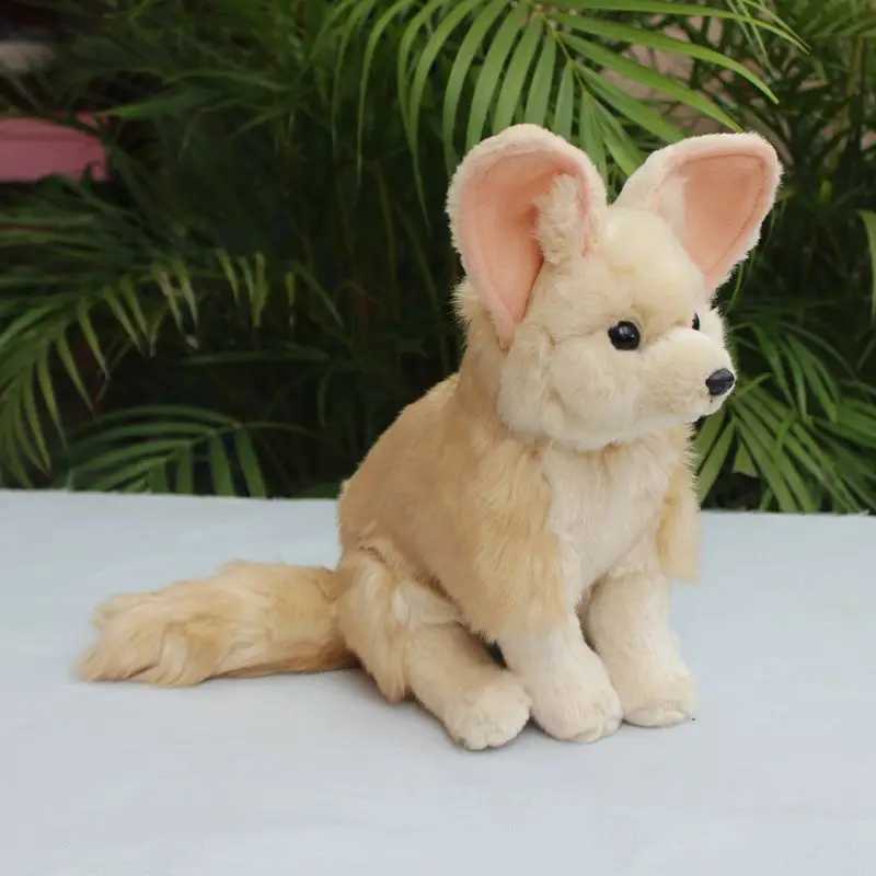 Polondes en peluche 23cm Fenc Fox High Fidelity en peluche Desert Fox Toy Toy Life Simulation Animal Film Doll Kawai Childrens Toy J240410