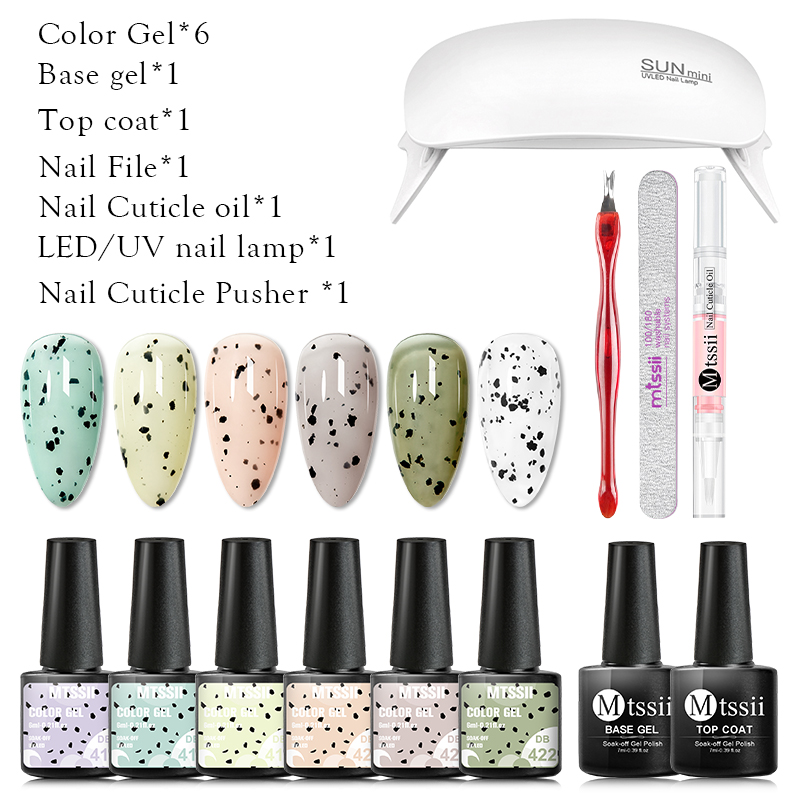 MTSSII Luminous Thermal Gel Nail Polish Set Glow In Dark Fluorescent UV Lamp Nails Gel Soak Off Gel Varnish