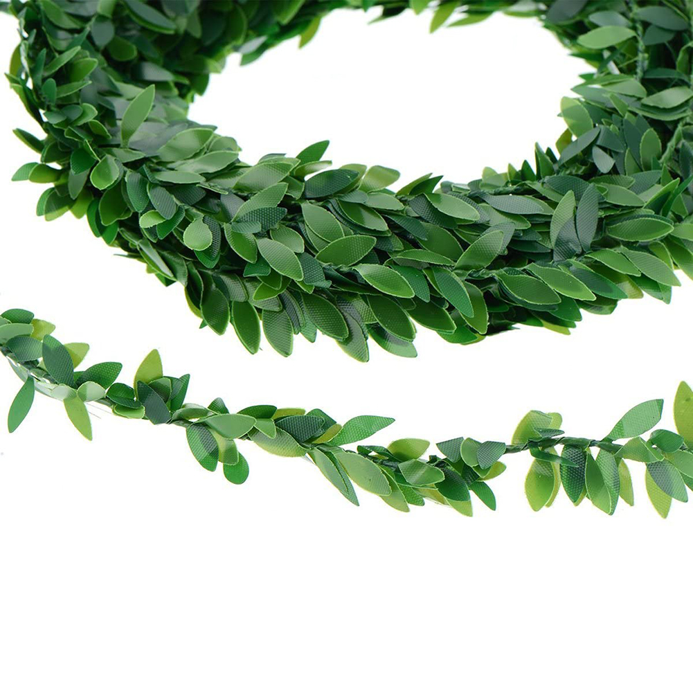 7.5m//roll Garland Artificial Green Leaves Vine Fake Foliage Flowers DIY Wedding Decor Hanging Plants Wreaths Christmas Decor