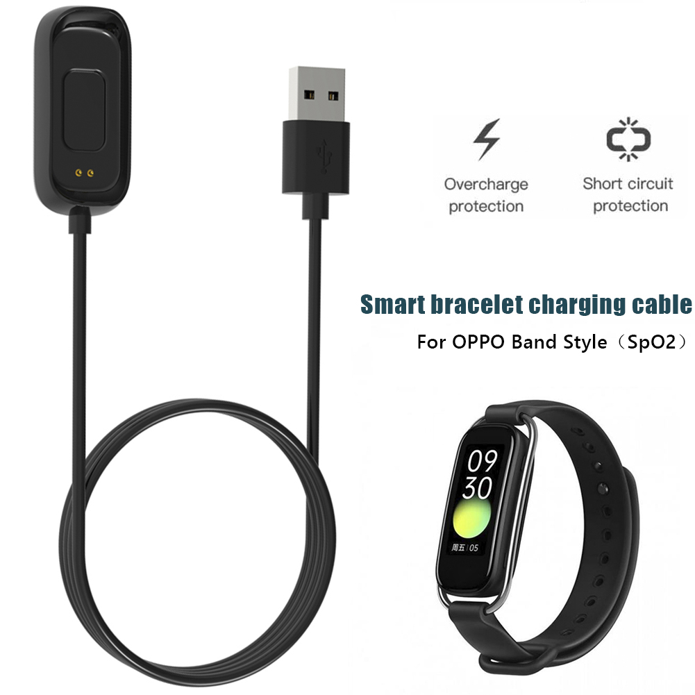 Câble de charge USB pour Style de la bande OPPO (SPO2) Smart Sport Watch Magnetic Charger Dock Dock Adaptateur Adaptateur d'alimentation du bracelet
