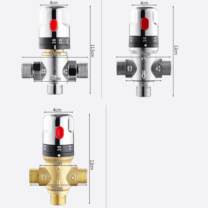 DN15 Mélange thermostatique en laiton Valve de température à eau constante robinet de douche vanne de salle de bain