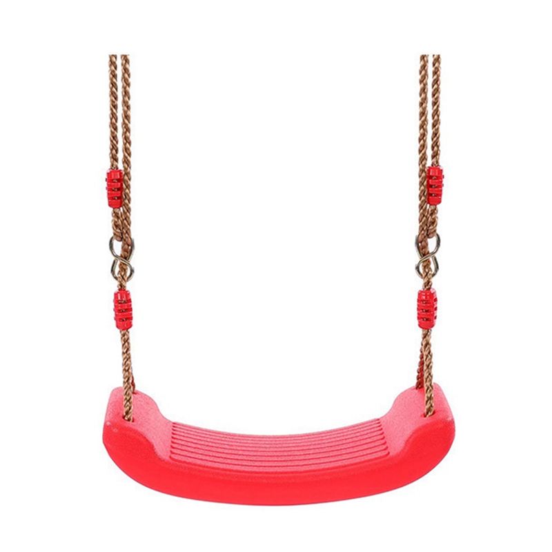 1 pièce Swing Seat Board Swing Plastic Swing Swing Installer Swing Set avec corde Red Masimum Charge 86 kg pour garçons Girls Outdoor Garden