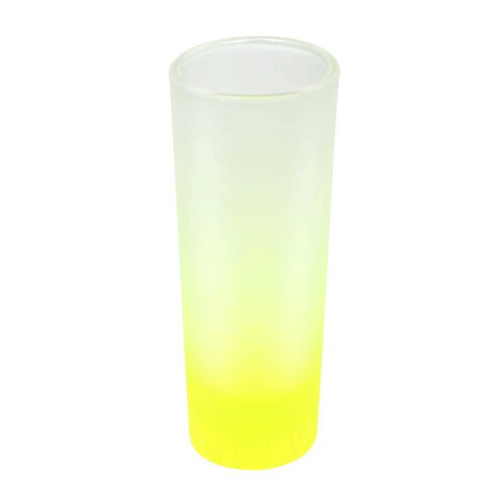 Mugs Sublimation Mug 3oz 90ml Colored Glass Mugs Frosted Shot Glass With Gradient Colorful Bottom Tumblers Cup Wholesale 240410