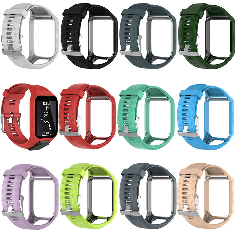 Siliconen vervangende polsband voor TomTom Runner 2 3 Tom Tom Adventurer Golfer 2 Spark 3 GPS Smart Watch -bandarmband