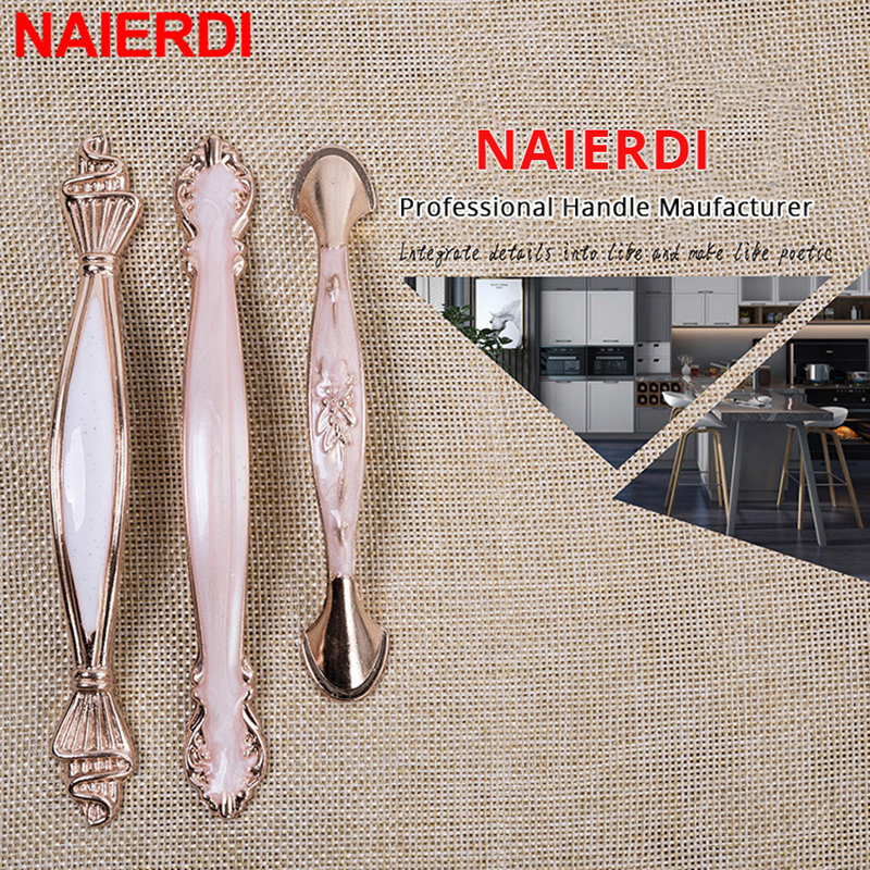 Naierdi Amber White European Cabinet Handles