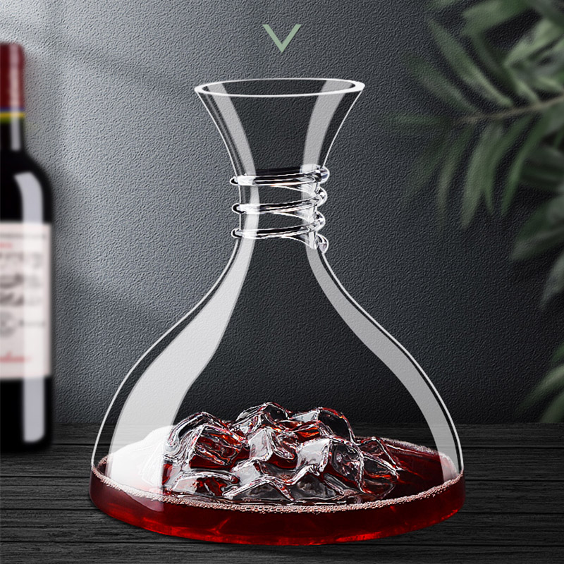 1800 ml Créatif Iceberg Decanter Manual Blown Ice Decanter Crystal Glass Verre rouge Bouteille de vin rouge Bar Gift Accessoires Drinkwar