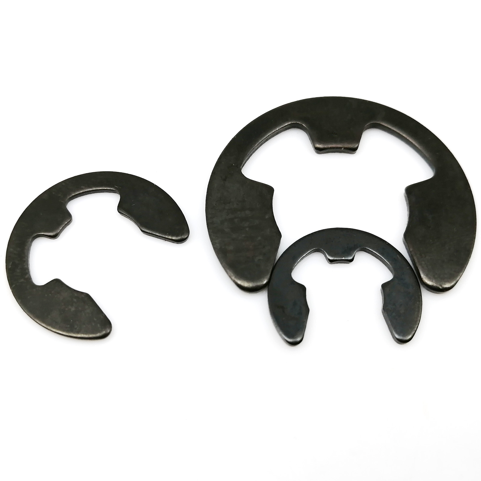 10/50/M1.2-M24 GB896 DIN6799 Black Steel E C Type Shaft External Retaining Ring Split Washer Snap Collar Clip Circlip