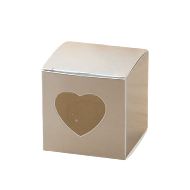 25/Kraft Paper Candy Box PVC transparent Herzfenster Geschenke Geschenkbox süße Verpackungstasche Geburtstag Hochzeitsfeier Dekoration