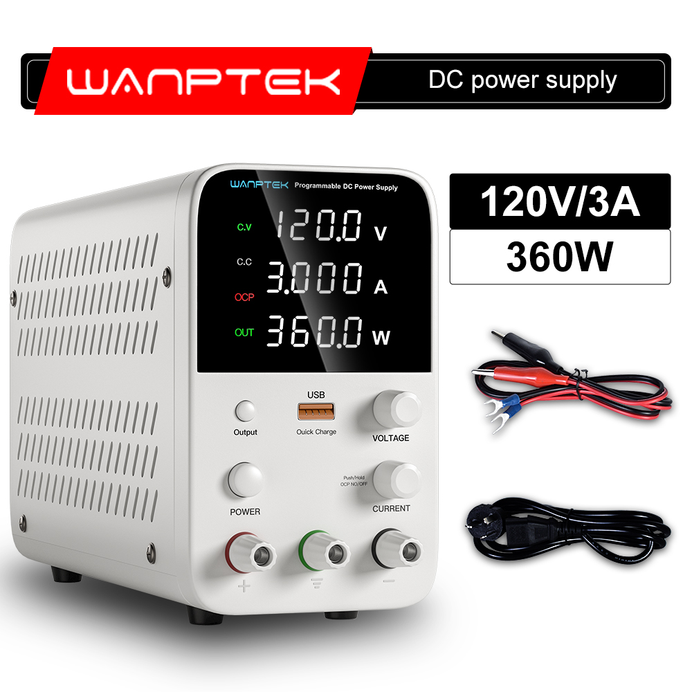 Wanptek 120V 3A Переключение Регулируемое постоянное питание лаборатория питания цифровой светодиодный дисплей Регулируемый DC Регулируемый инструмент DIY DIY DIY