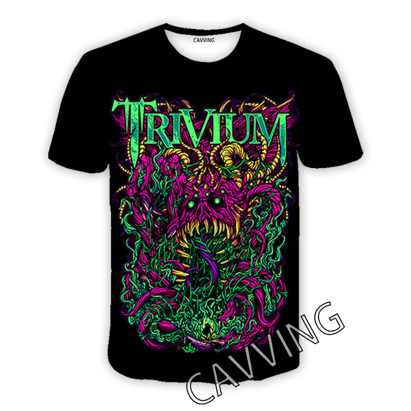 Cavving 3D drukowane Trivium Band Casual T-Shirts Hip Hop T koszule Harajuku Style Tops Ubranie dla mężczyzn/kobiet H02