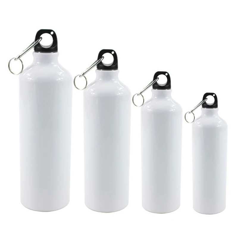 Canecas 400/500/600/750ml Branco de sublimação em branco Garrafa de água com parafuso Gancho de alumínio esportes ao ar livre de alumínio para 240410