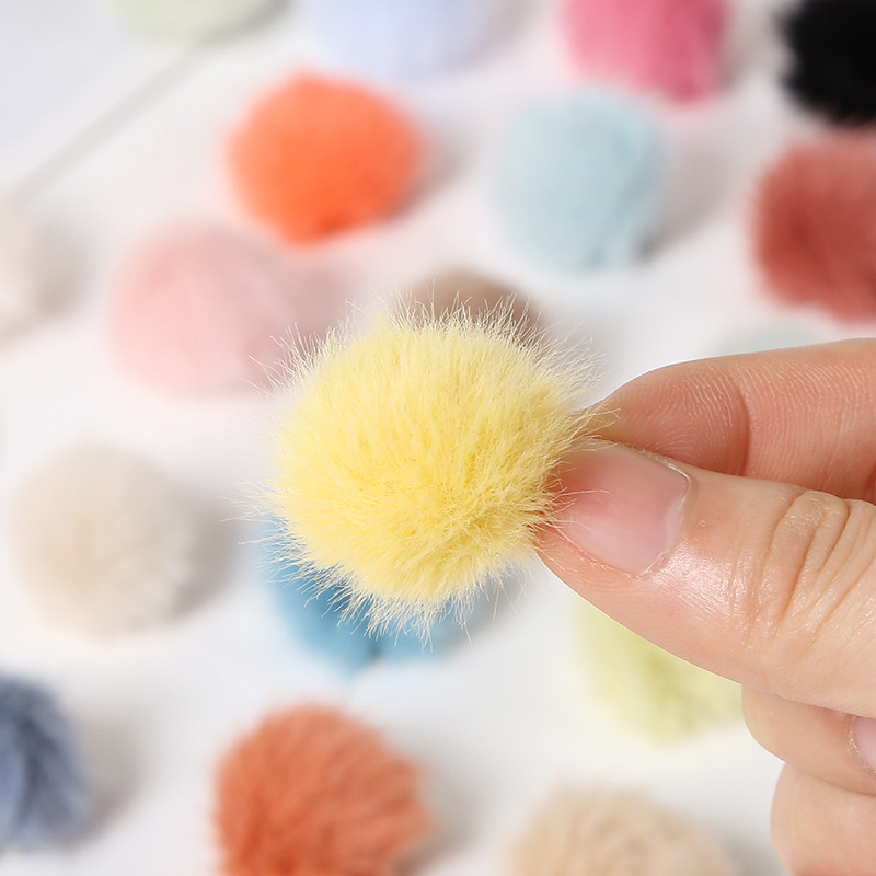 25mm imitierte Nerzplüschbällchen DIY BRÜFUNGEN VON Kleidung Ohrringe Schmuck Kinder Kopfbedeckungsmaterialien Furry Pompoms