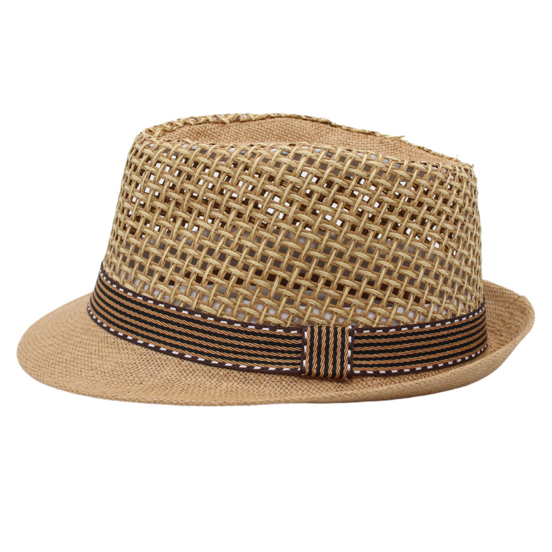 Cappello di paglia la primavera estate elegante berretto jazz jazz cappelli da spiaggia da spiaggia bambini ragazzi ragazze ragazzi 1-3 anni