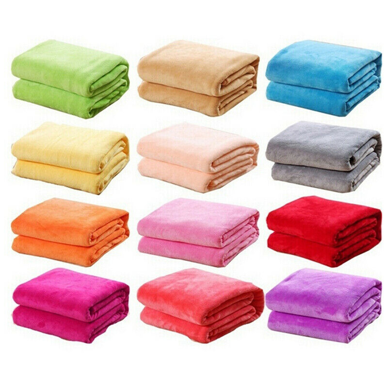 Coperta corallo in flanella semplice foglio di pile piccolo super caldo solido micro peluche in pile di pile divano tappeti divano forniture biancheria da letto