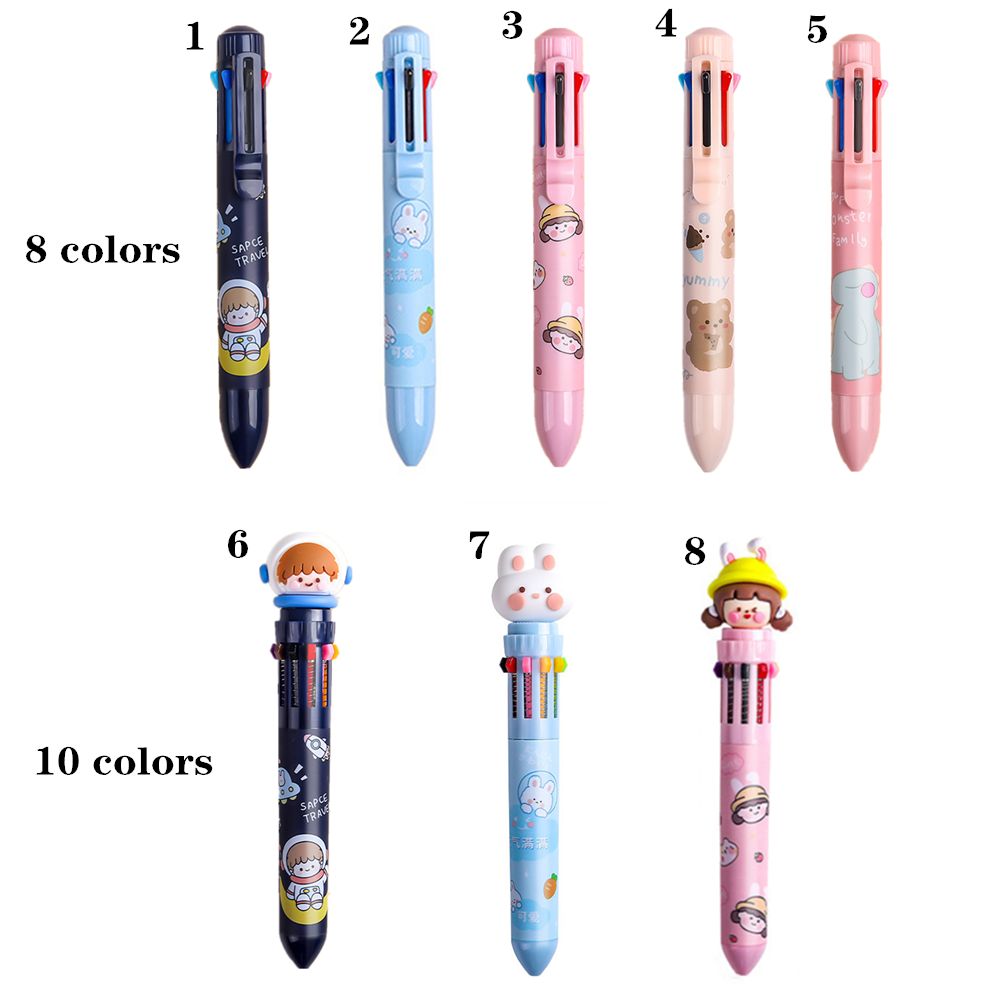 Allt-i-ett Stationery Set Learning Office Supplies Bear Ballpoint Pen Multi-Color Pen Oil Pen Rollerball Pen