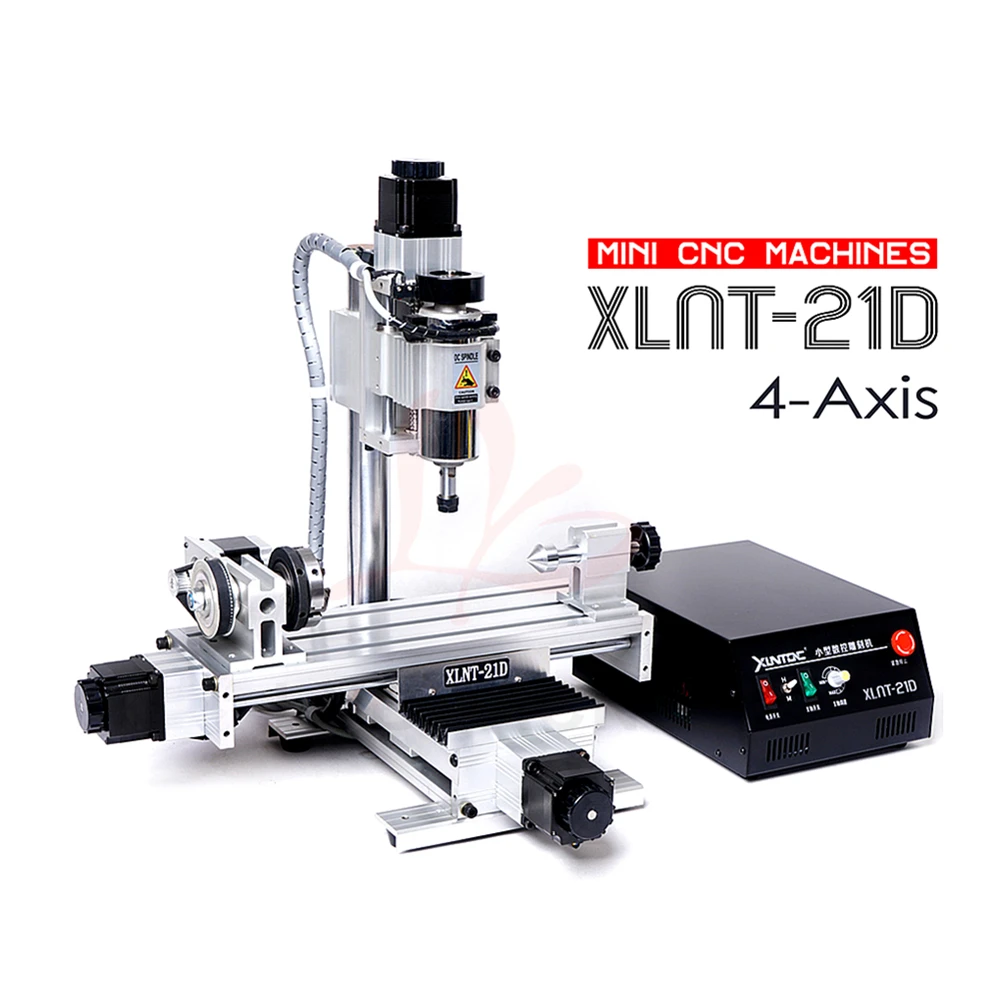 新しいXLNT-21D彫刻掘削およびミリングマシンUSB Lybga CNC Wood Engraver 3Axis 4Axis PVCステンレス鋼切断