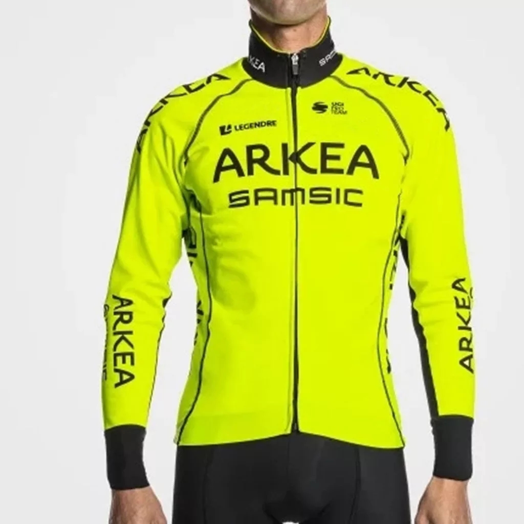 Hiver Fleece Thermal 2021 Arkea Samsic Team Men's Cycling Jersey à manches longues Vêtements de vélo avec pantalon Bib Ropa Ciclismo