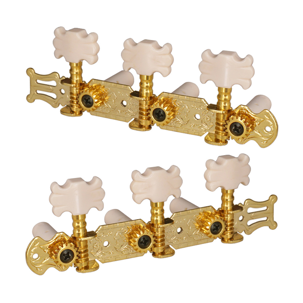 1 par de guitarra dourada Tuning Pegs Guitarra clássica Tuning Pegs Tunners Machine Heads Acessórios de guitarra Partes de guitarra