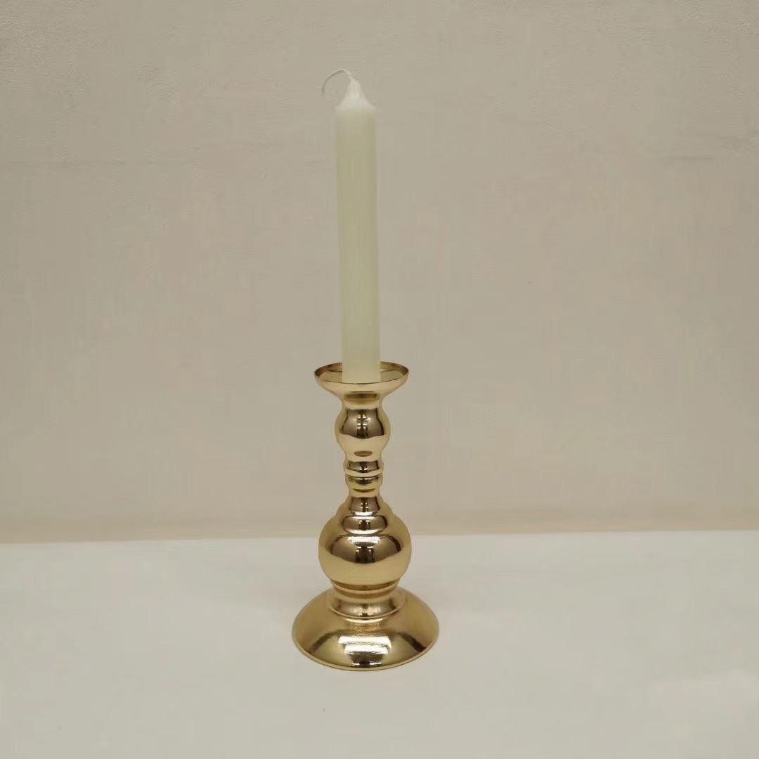 50 stcs Decoratieve kandelaar Goud Goud trouwtafel Centerpieces Mental Chorme Candle Holders Candle Stick Holder QQ533