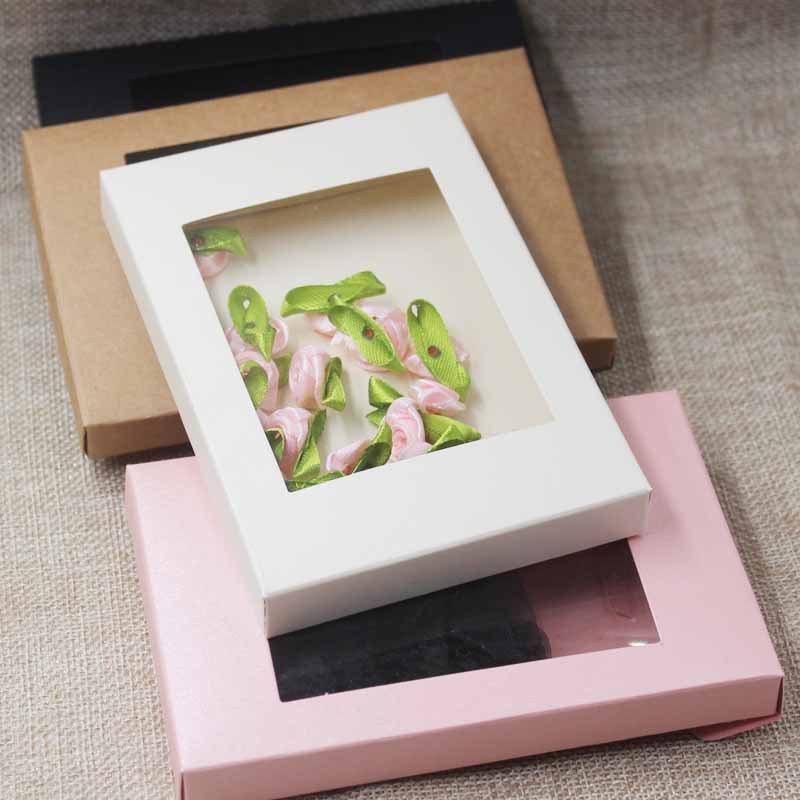 20/Regalo de papel multicolor PackageGed Discirplay con cajas transparentes de dulces de boda de PVC PVC Cajas de envasado de regalos de papel