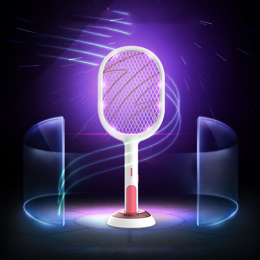 Electric Mosquito Swatter 2 Läges 1200mAh USB uppladdningsbart hemfluga Bug Zapper Racket Inserts Killer Pest Control Products