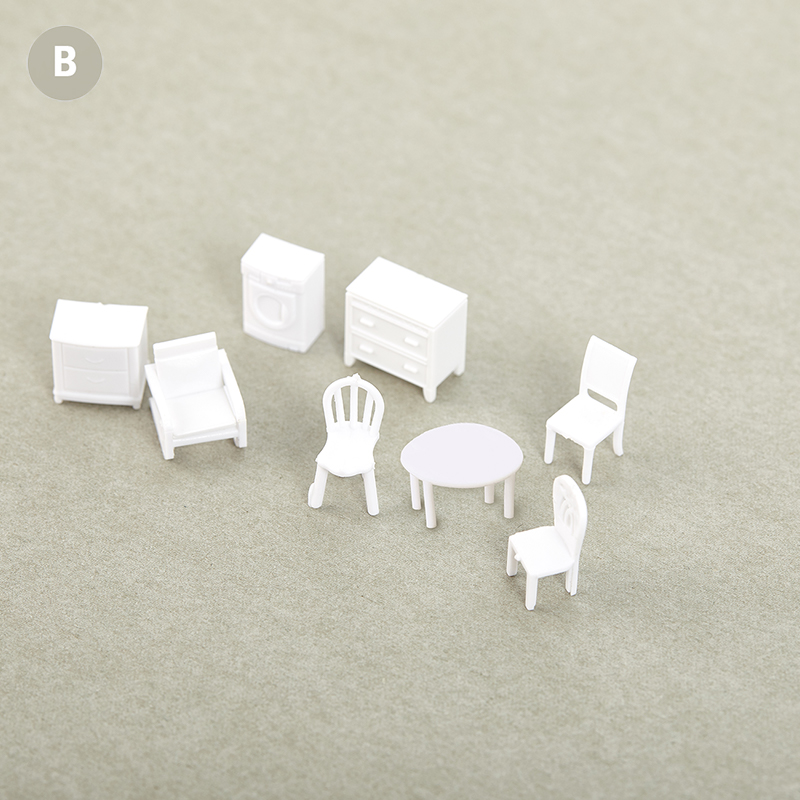 8/1:75 Scale Dollhouse Miniature Dinning Chair Model Mini Furniture Accessories For Doll House Decor Pretend Play Toys