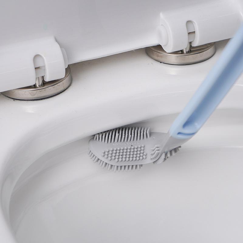 Brosse de cuvette de toilette en silicone avec crochet WC ACCESSOINS D'OUTILS DE NETTOYAGE DE TELOP