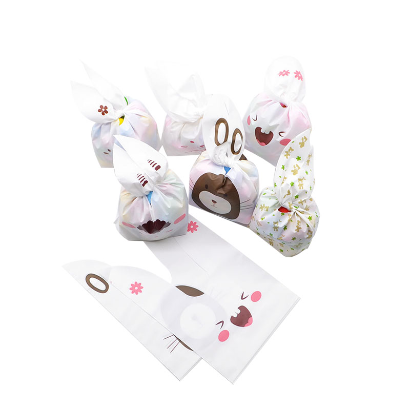 Cute Bunny Ears Cookies Bag Birthday Wedding Party Gift Snack Food Bags Kawaii Long Ears Easter Rabbit Cake Candy Pouch