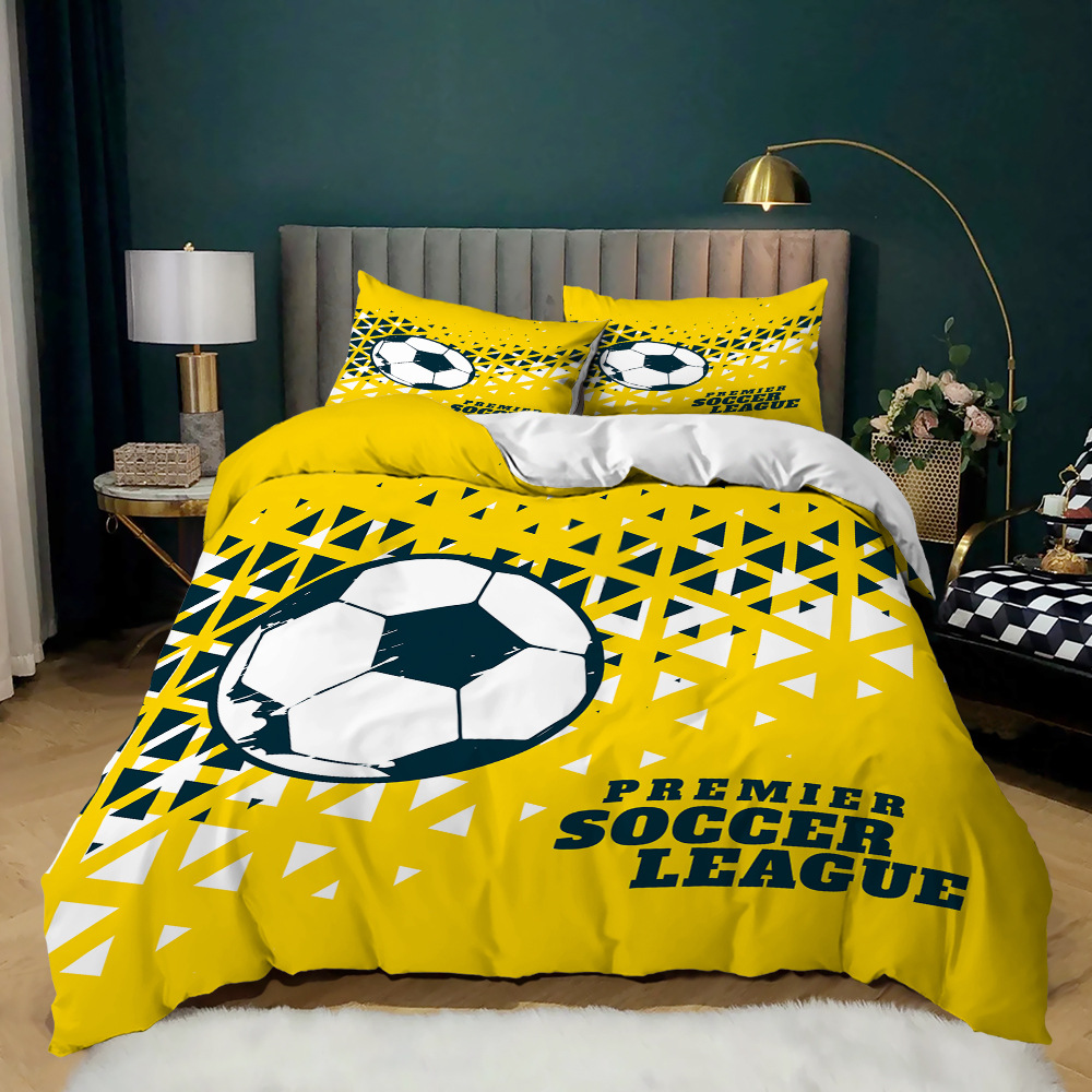 Футбольная одеяла наставка футбольная цель мягкие постельные принадлежности набор полиэфирных спортивных конкурентов.