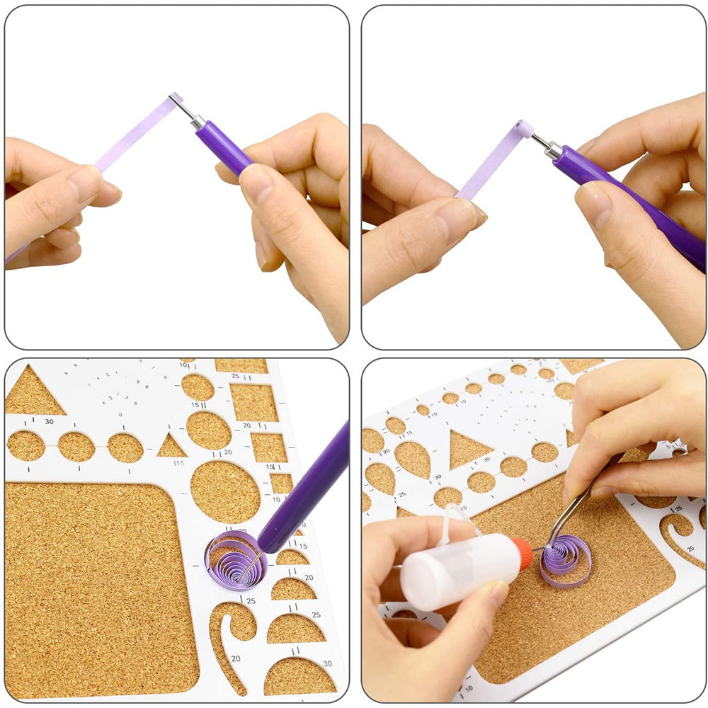 / set en papier quilling ensemble de couleur de papier de dessin de dessin package de matériaux pour les débutants Carte d'outils de bricolage de papier artisanat en papier