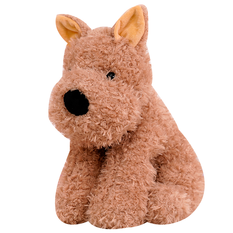 Yeni Huggable 1 adet Sevimli Kabarık Saç Kahverengi Köpek Peluş Oyuncak Doldurulmuş Yaşam Gibi Doggie Bebek Bebek Toys Oyuncaklar Çocuk Hediyeleri