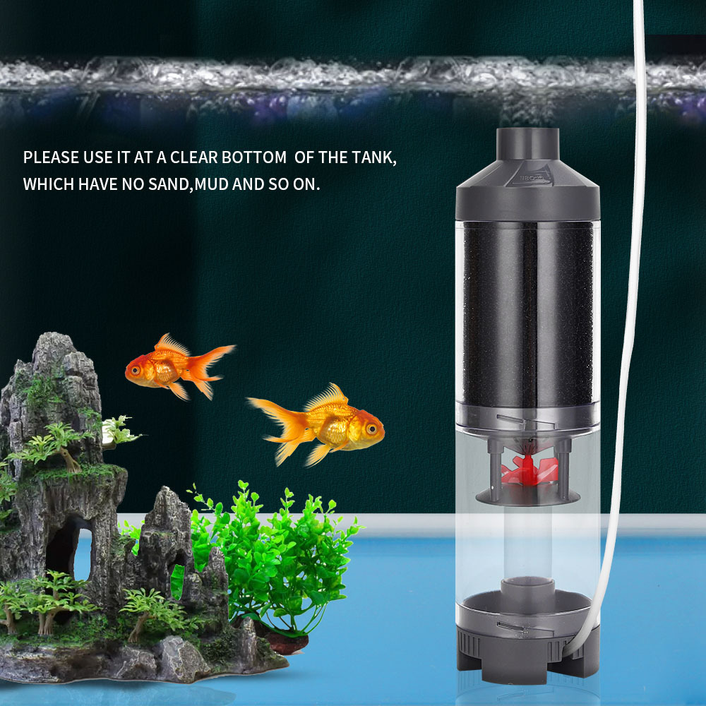 Aquarium Drain Filter Accessories Fish Poop Collector Submerible Fish Toalett Ultra-Quiet Aquatic Oxygen Automatisk rengöring