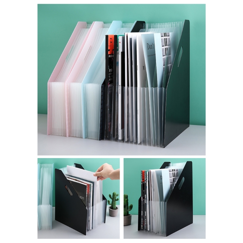 Expandable File Folder Grote capaciteit File map Deskstop Magazine Holder