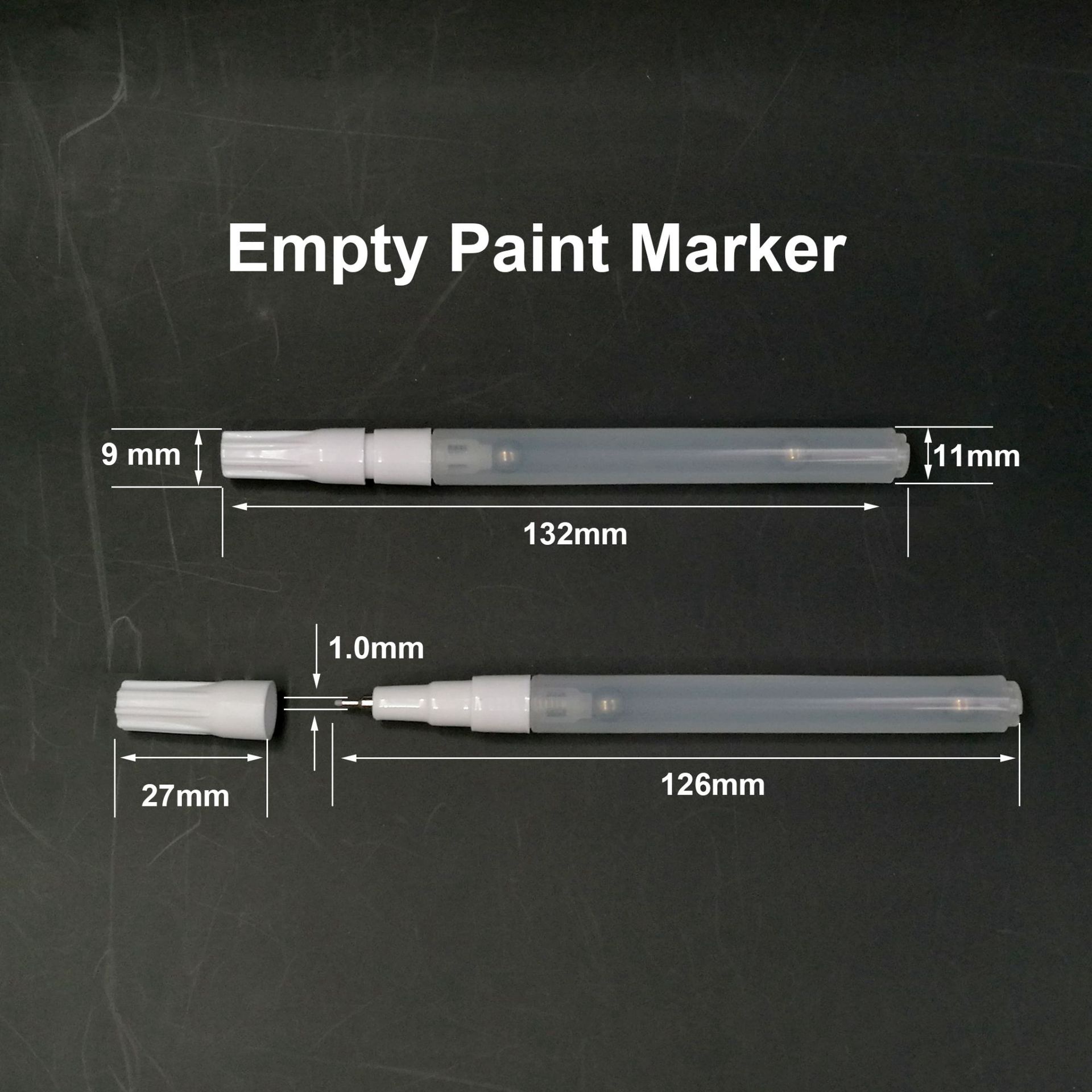 0,7 mm Refill stylo aquarelle de peinture à l'huile de peinture stylo de peinture à stylo vide
