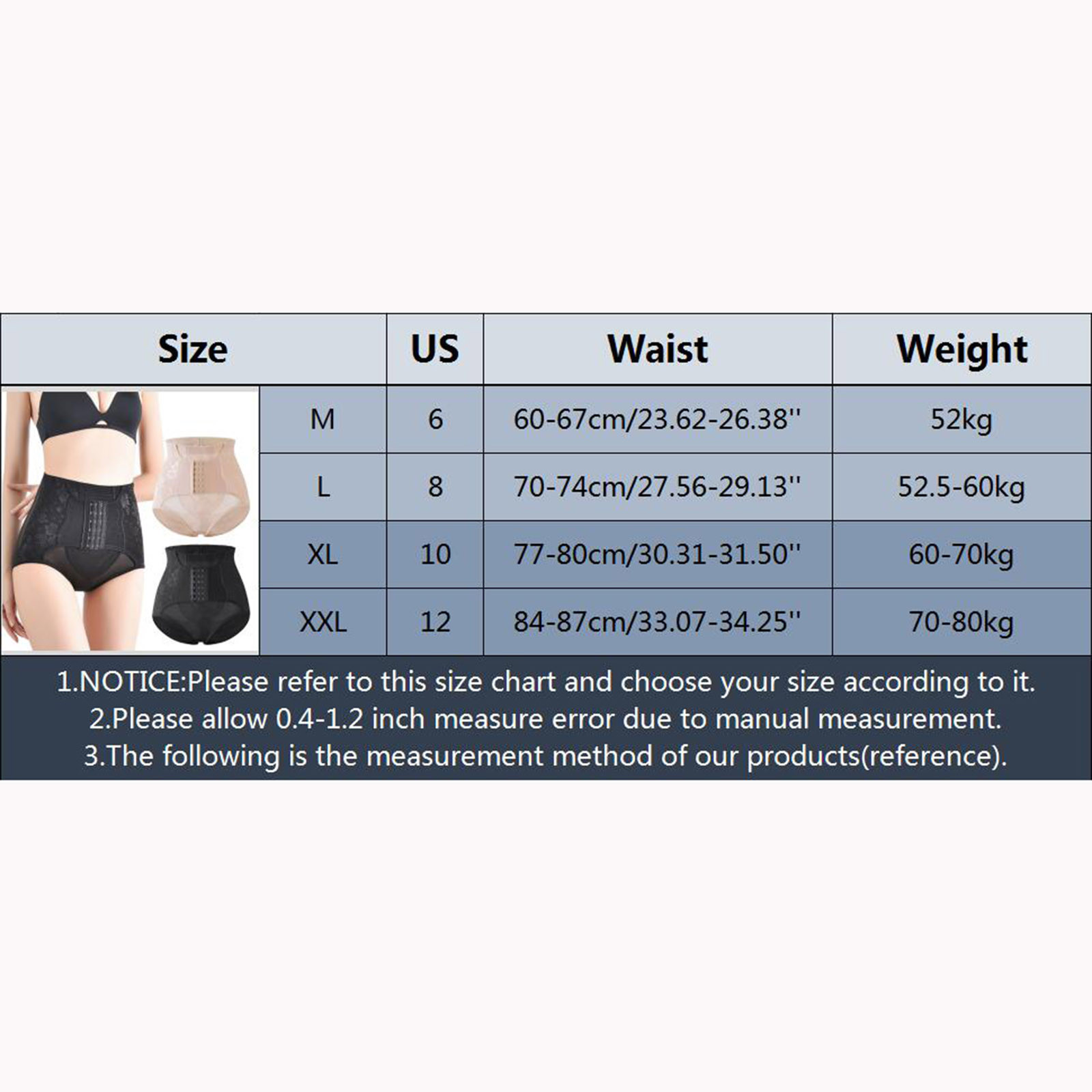 Womens Tummy Control Panties Shapewear Waist Butt Lifter Panties Waist Trainer High Waist Stomach Body Shaper Girdle Underwear