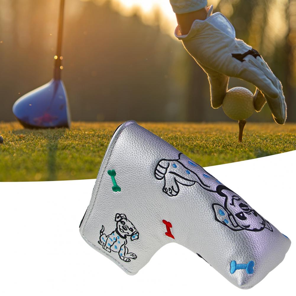 Golf Head Cover Dust-proof Water-proof Accessory Dog Bone Golf Mallet Putter Head Covers for Outdoor