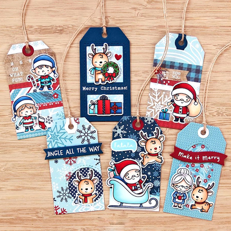 Christmas fawn set Stamp and Metal Cutting Dies DIY Scrapbooking for Photo Album Decorative Silicone Clear Stamps 2019 winter