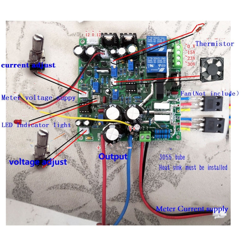 Fonte de alimentação ajustável 0-30V 0-5A Aprendizagem Power Power Board estabilizou o kit Constant Current Power Board para DIY