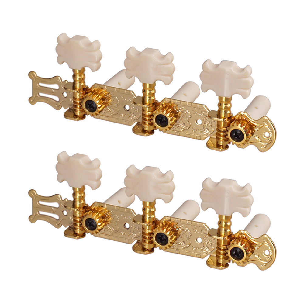 1 par de guitarra dourada Tuning Pegs Guitarra clássica Tuning Pegs Tunners Machine Heads Acessórios de guitarra Partes de guitarra