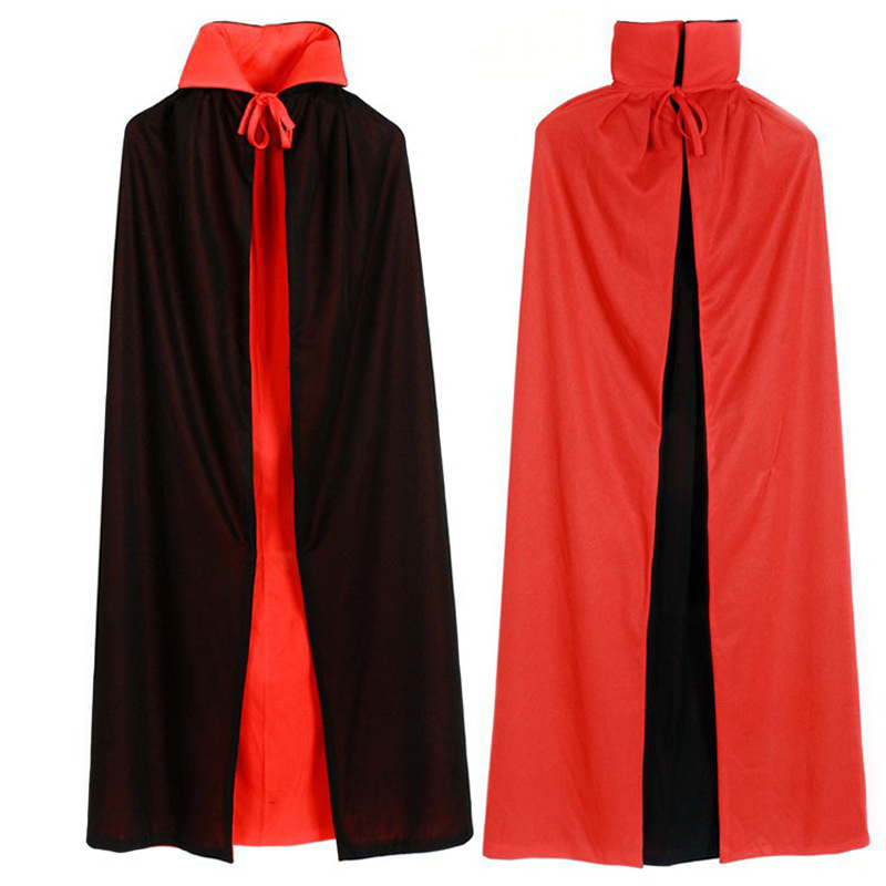 Black Red Children Halloween Cosplay Costume Teatro Prop Death Hoody Mantle Mantle Ab Use Long Tippet Adult Hooded Cape com capuz