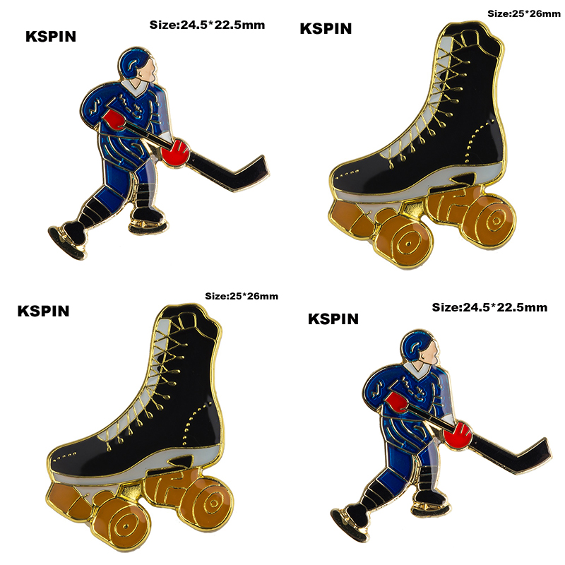 beaucoup de hockey à épingle à épingle chaussures de patinage de patinage broche broches badges beaucoup