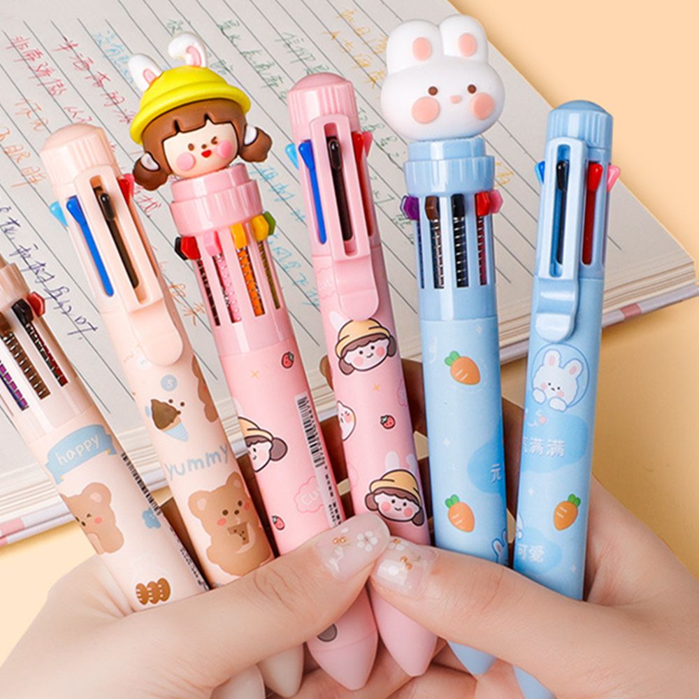 Allt-i-ett Stationery Set Learning Office Supplies Bear Ballpoint Pen Multi-Color Pen Oil Pen Rollerball Pen