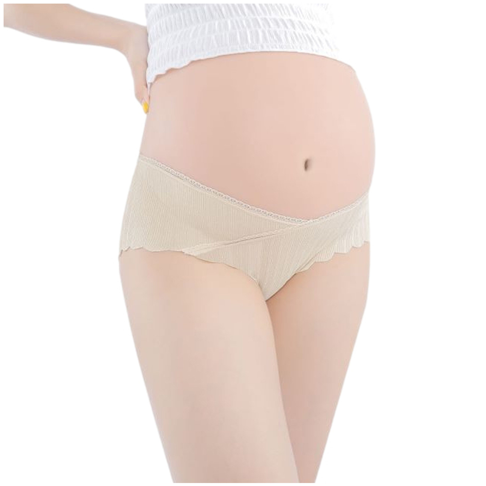 Donne V a forma di mutandine biancheria intima a forma di Solido Donne Sliptti in gravidanza a bassi pantaloni corti Abbigliamento in gravidanza a basso 5 %