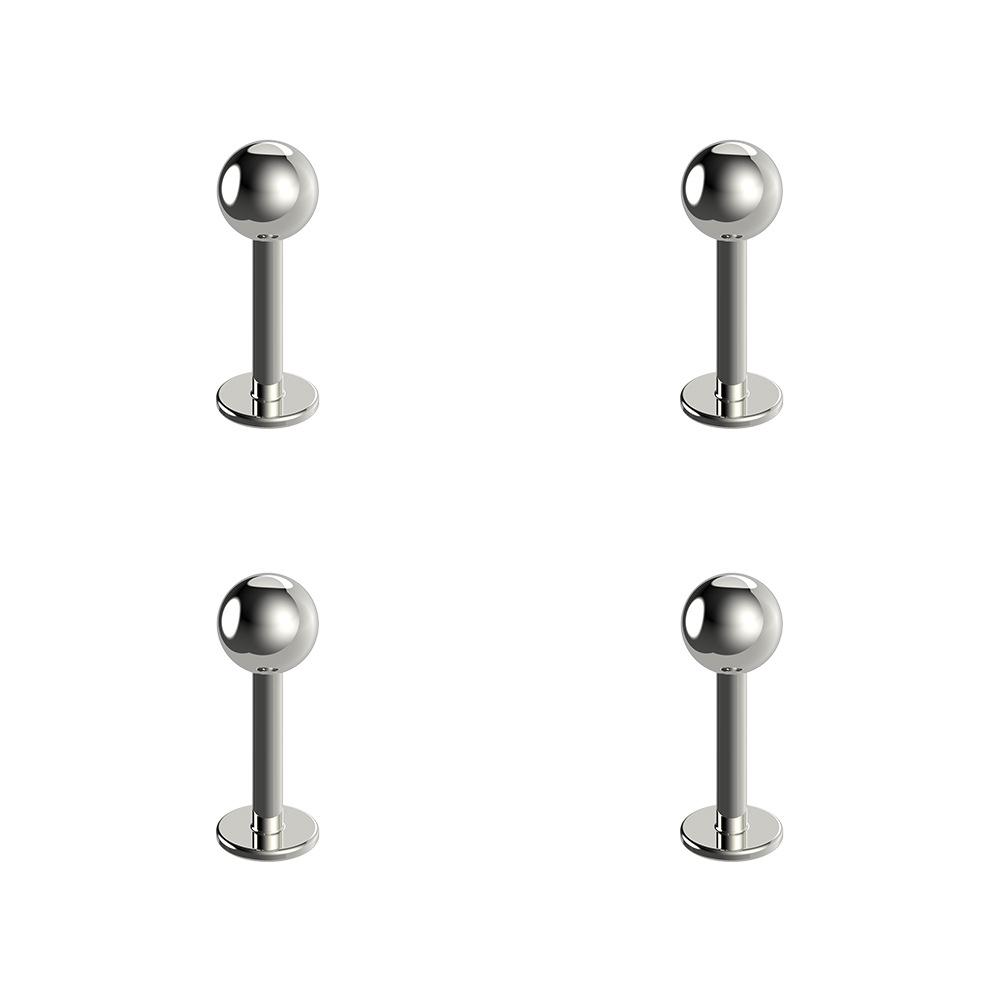 0,8 / 1,0 / 1,2 mm ASTM-F136 Titanium Labret Piercing Boucles d'oreilles externes vis monroe lèvre étal