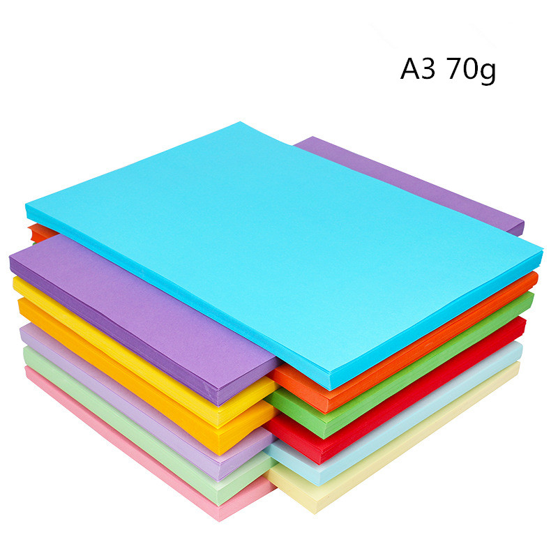 50шт/лот A3 70G Color Copy Paper детская ручная ручная бумага бумажная картонная картонная картонная режущая бумага Материалы резки