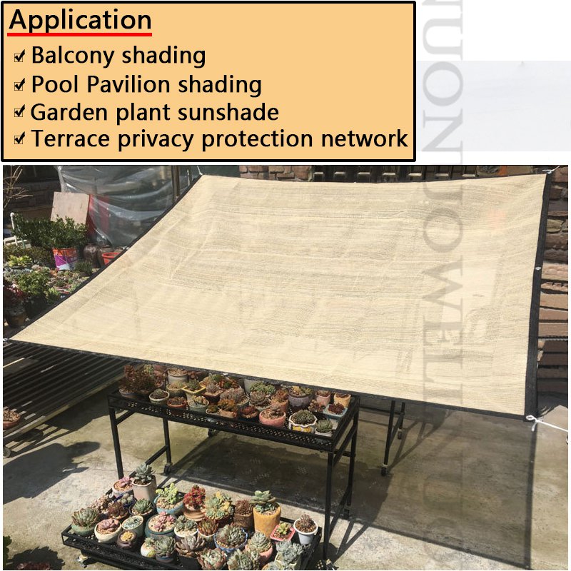 Hi-kvalitet Anti-UV Gardening Sun Shade Net 50 ~ 70% Skuggningshastighet Succulent Plants Sunshade Sails Outdoor Sunshade Net