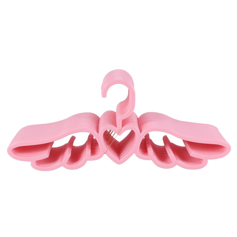 10/Neues Design Fly Angel Plastikkleidung Hemd Hemd, süße hübsche rosa liebevolle Herzschal -Unterwäsche -Kleiderbügel Rack