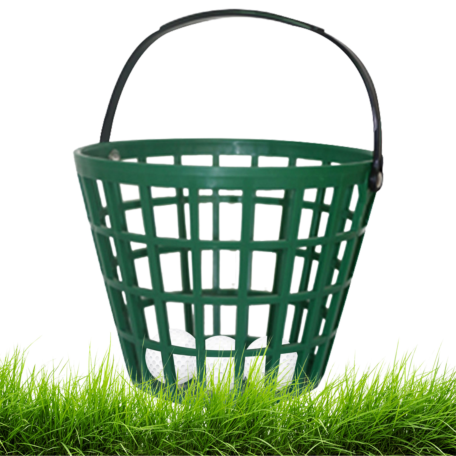 Golf Basket Portable Golf Ball Basket Green Durable Golf Ball Container With Handle Golf Supplies Balls Bag Golf Accessories