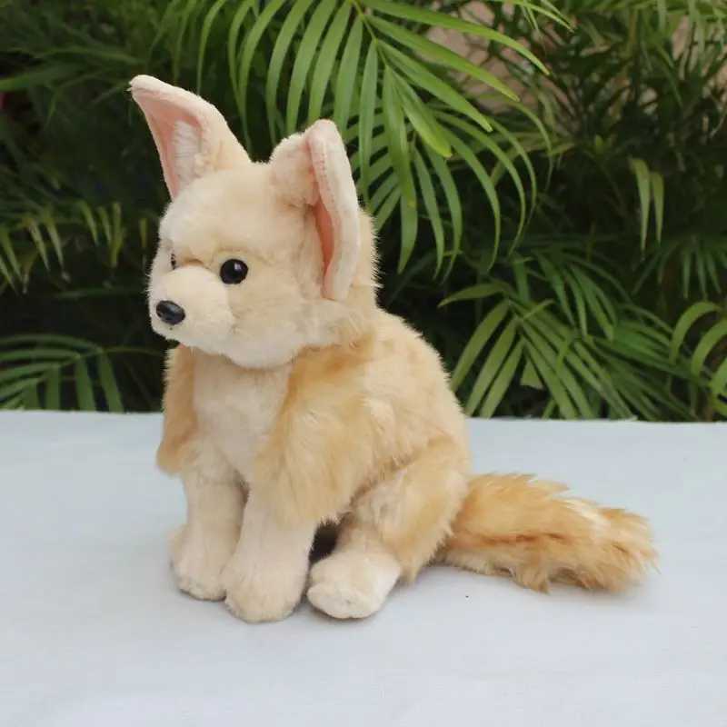 Bambole peluche 23 cm Fennec Fox High Fidelity Desert Desert Fox Fox Toy Life Simulazione Pieno Bambola Kawai Childrens Toy J240410