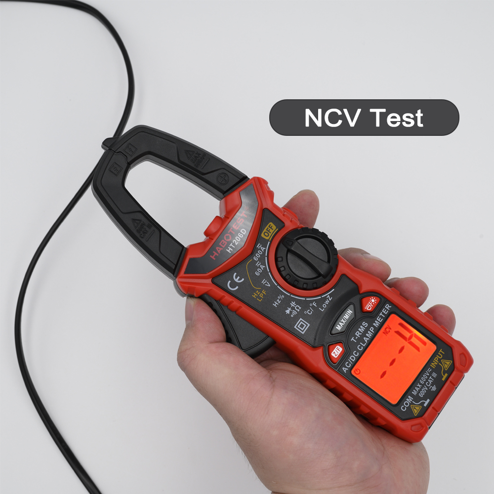 HABOTEST HT206D AC/DC Digitales Klemme Messgerät zur Messung des Spannungsstroms NCV Clamp Multimeter Professional Instrument